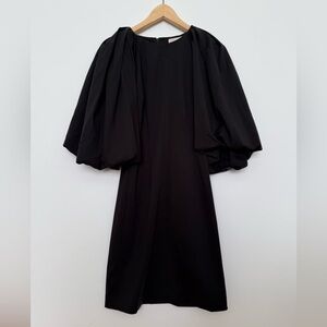 Rebecca Taylor Elegant Black Puff Sleeve Dress
